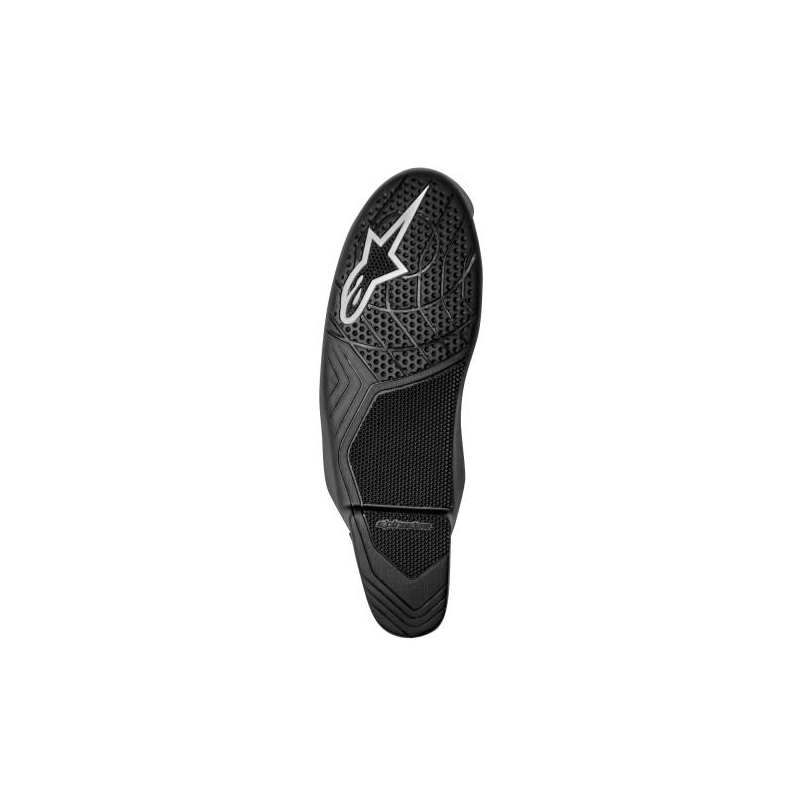 Alpinestars Supertech R moottoripyörän saappaan pohjat musta-valkoiset 2 kpl.