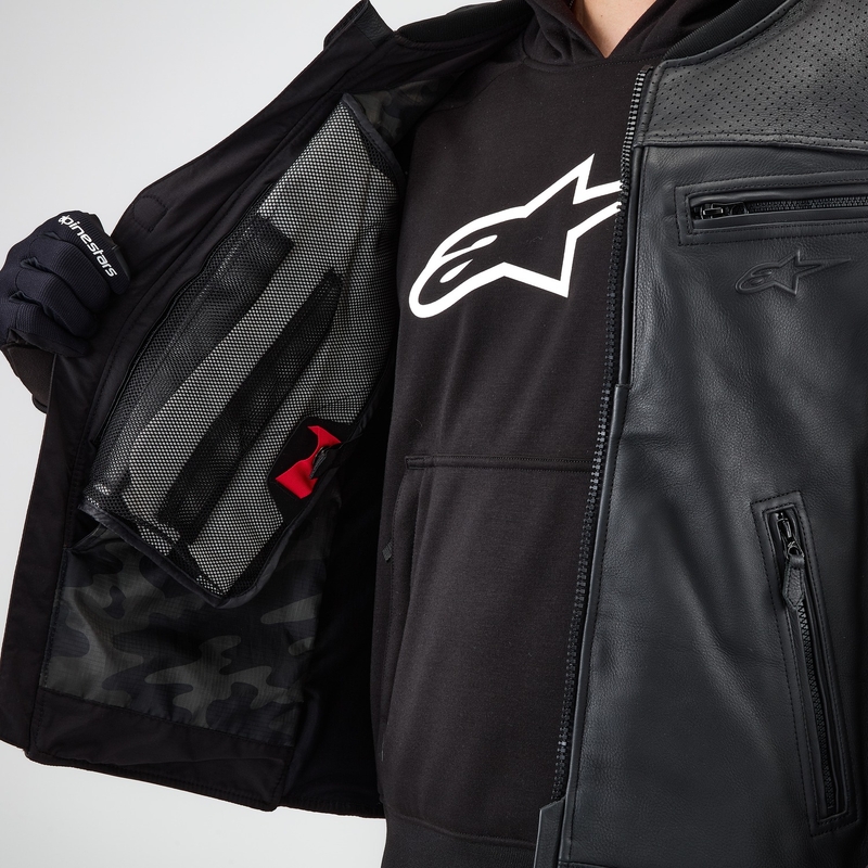 Turvatyynyliivi Alpinestars TECH-AIR®3 V2 LEATHER system musta