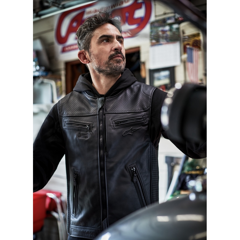 Turvatyynyliivi Alpinestars TECH-AIR®3 V2 LEATHER system musta