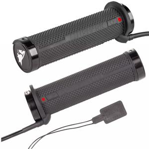 Lämmitetyt ATV-kahvat SHARK Lock-On, jossa on integroidut hallintalaitteet + peukalon ja istuimen lämmitys.