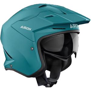 Trial kypärä moottoripyörälle Airoh Kombakt Väri petrolin vihreä