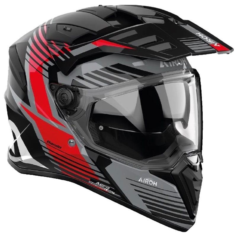Enduro moottoripyöräilykypärä Airoh Bandit Spicy red