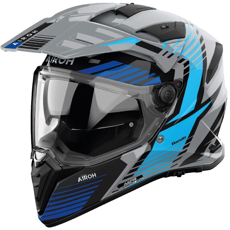 Enduro-moottoripyöräilykypärä Airoh Bandit Spicy sininen