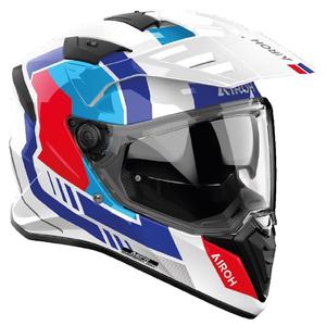 Enduro kypärä moottoripyörälle Airoh Bandit Horn valkoinen