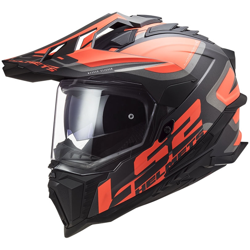 Enduro kypärä LS2 MX701 Explorer Alter musta-fluo oranssi-harmaa matta