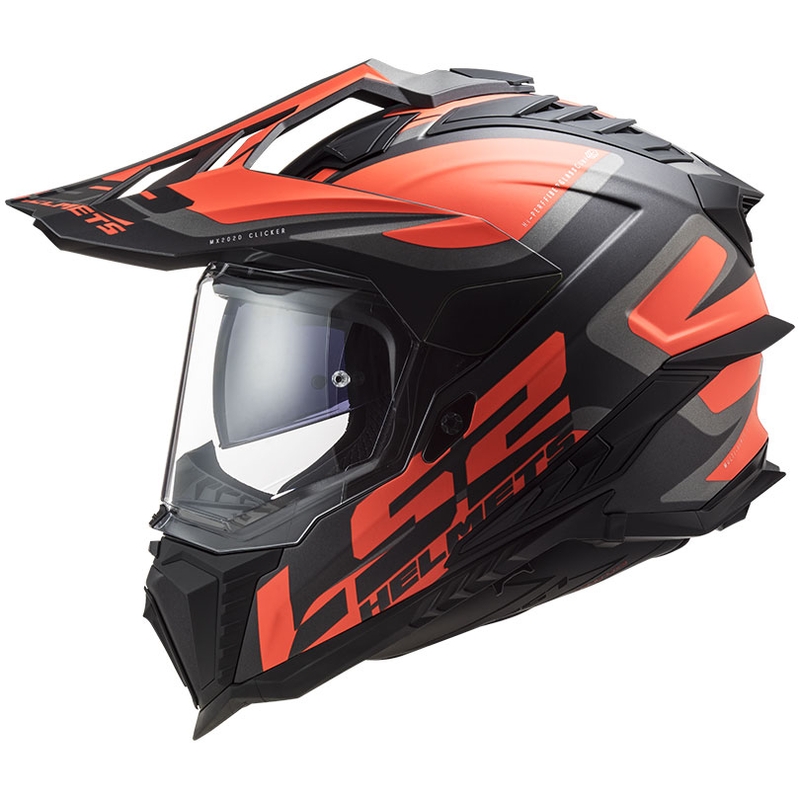 Enduro kypärä LS2 MX701 Explorer Alter musta-fluo oranssi-harmaa matta
