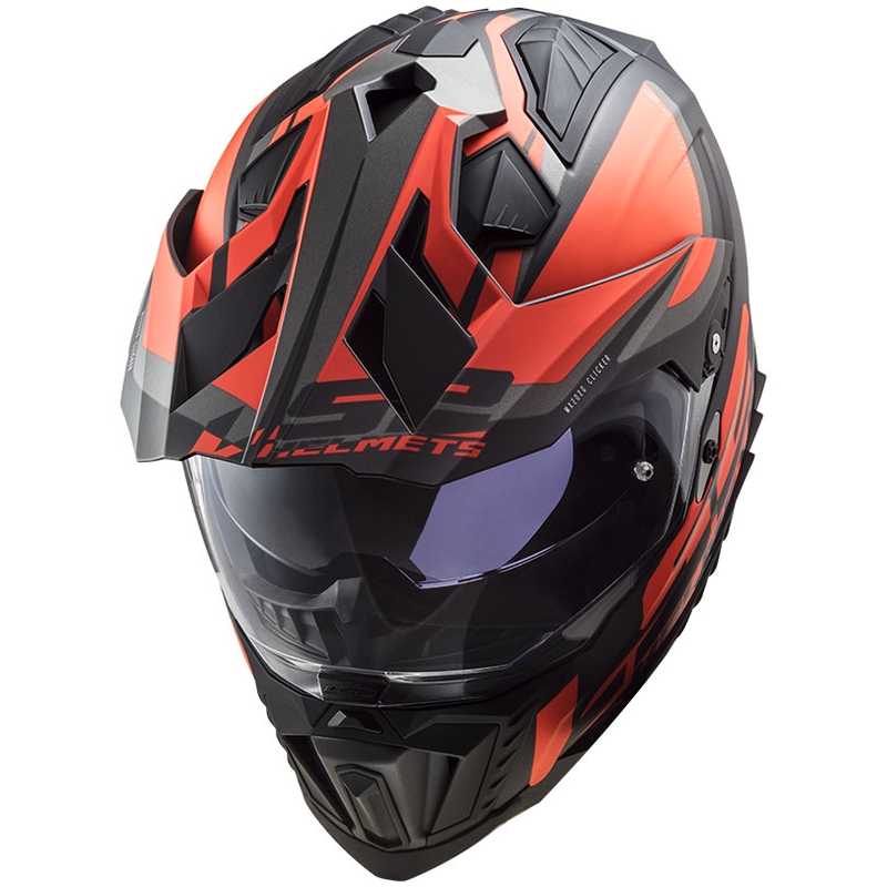 Enduro kypärä LS2 MX701 Explorer Alter musta-fluo oranssi-harmaa matta