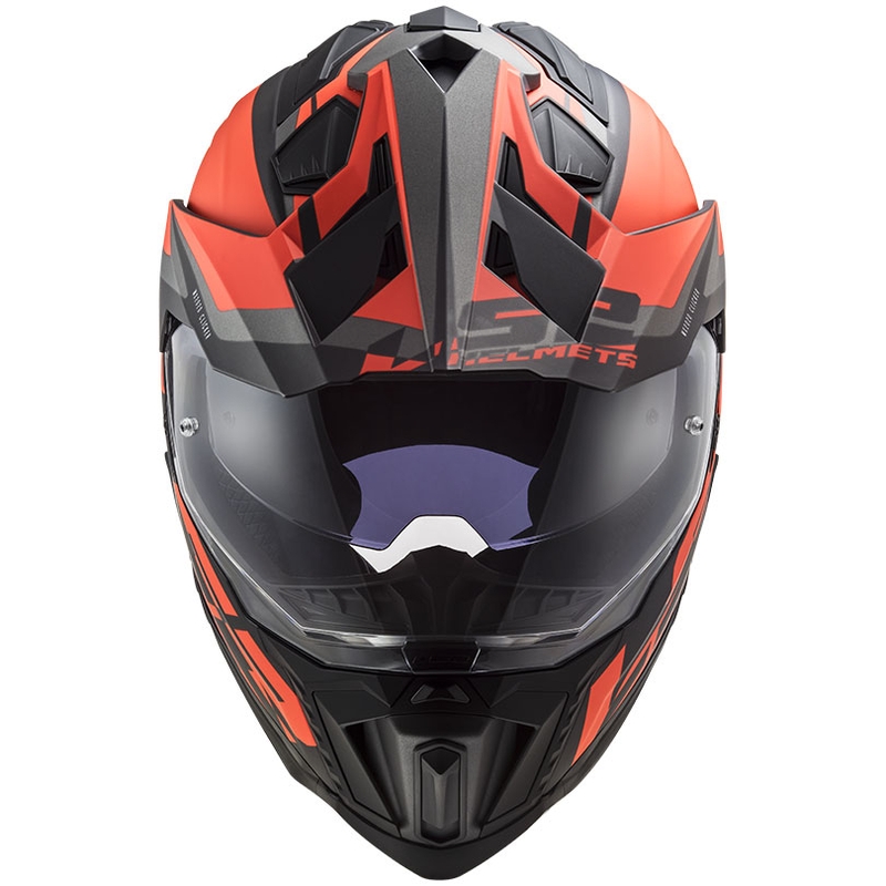 Enduro kypärä LS2 MX701 Explorer Alter musta-fluo oranssi-harmaa matta