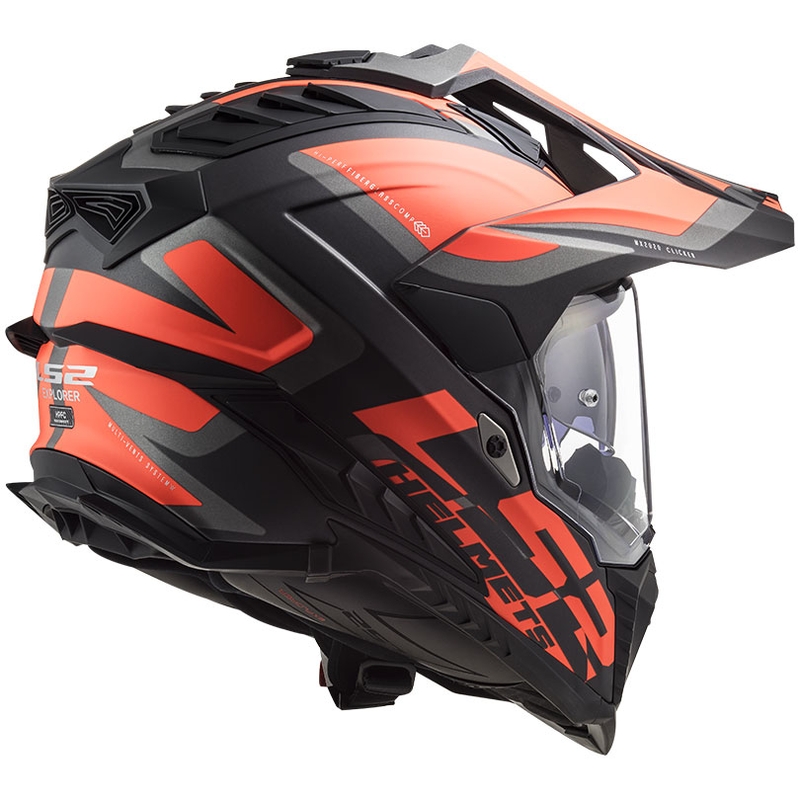 Enduro kypärä LS2 MX701 Explorer Alter musta-fluo oranssi-harmaa matta