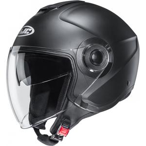 HJC i40N Solid semi-flat musta open-face moottoripyöräkypärä