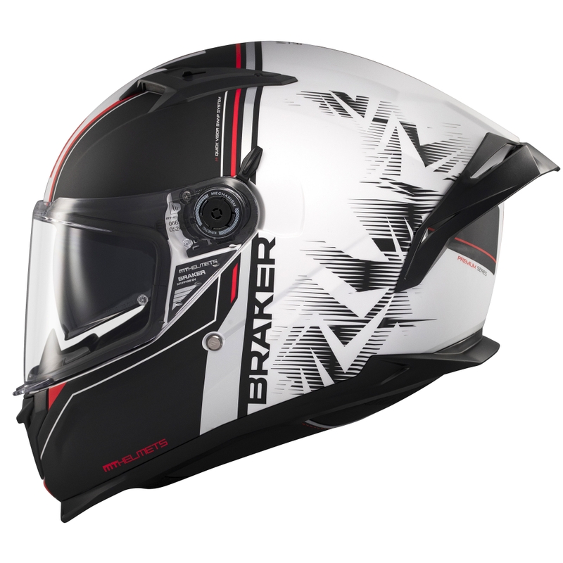MT Braker SV Charm integraalinen moottoripyöräilykypärä mattamusta ja valkoinen