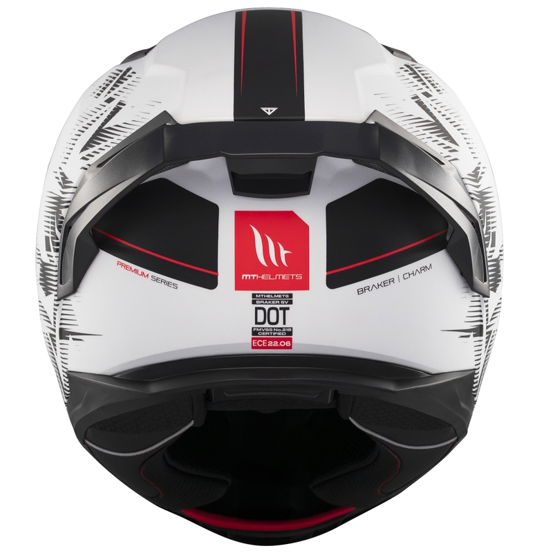 MT Braker SV Charm integraalinen moottoripyöräilykypärä mattamusta ja valkoinen