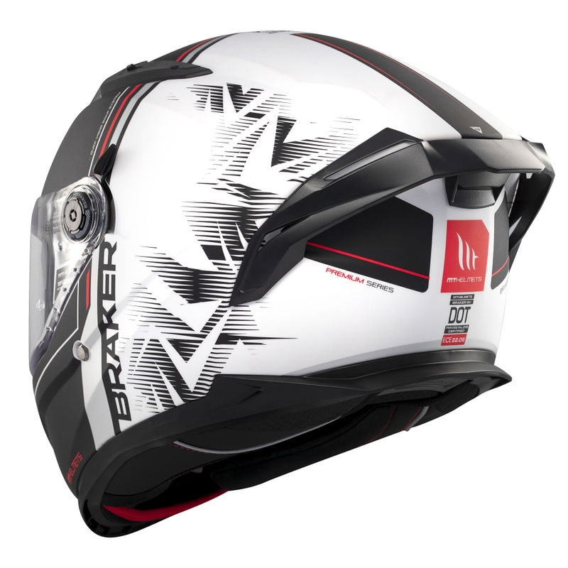 MT Braker SV Charm integraalinen moottoripyöräilykypärä mattamusta ja valkoinen