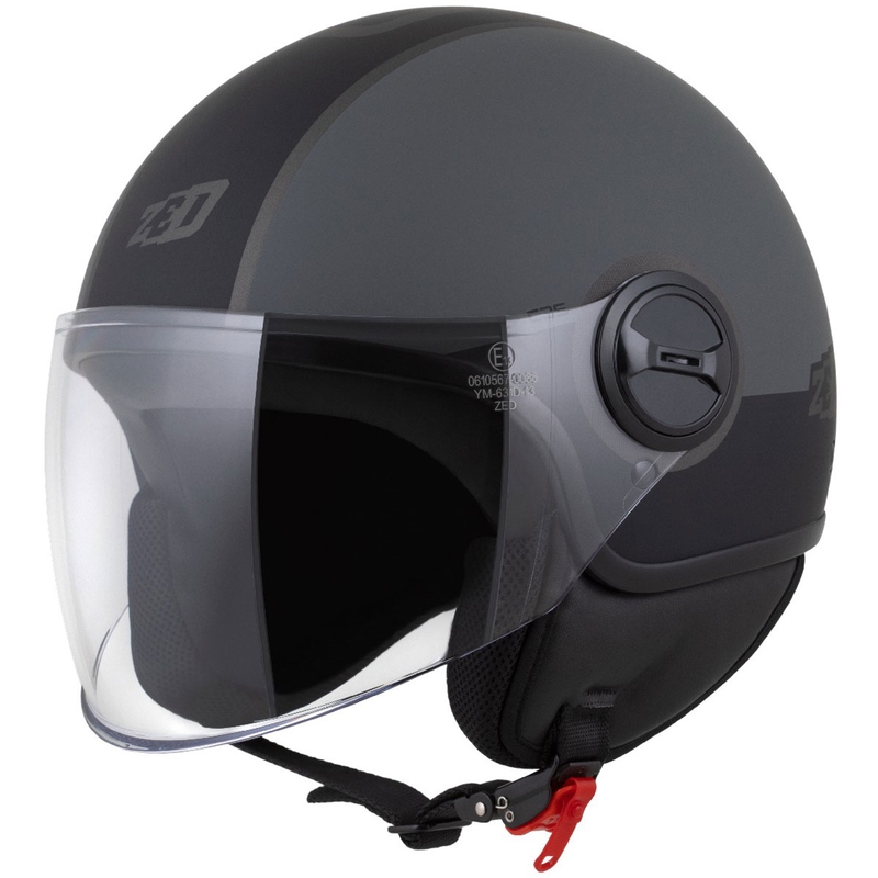 Avoin moottoripyöräilykypärä ZED C35 harmaa-musta mattainen