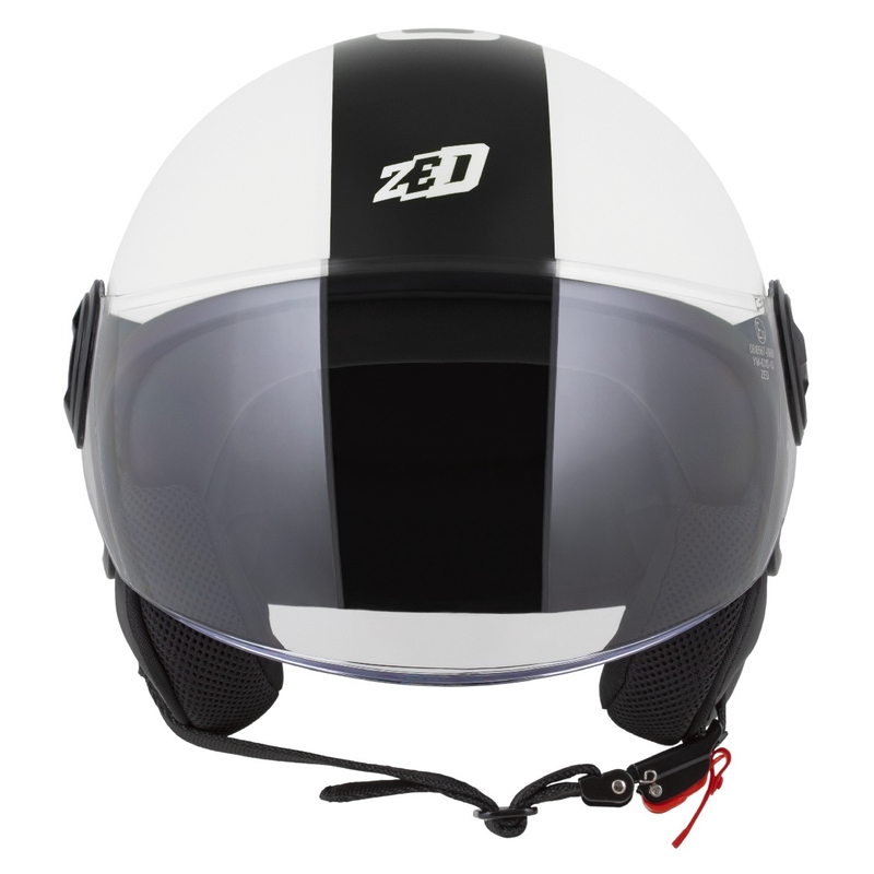 Avoin moottoripyöräkypärä ZED C35 valkoinen-musta