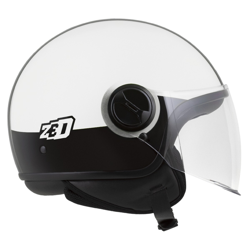 Avoin moottoripyöräkypärä ZED C35 valkoinen-musta