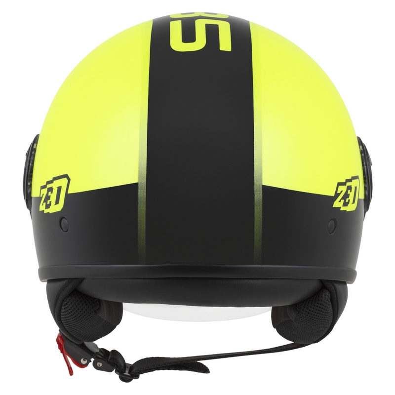 Avoin moottoripyöräilykypärä ZED C35 fluo kelta-musta