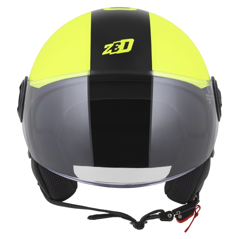 Avoin moottoripyöräilykypärä ZED C35 fluo kelta-musta