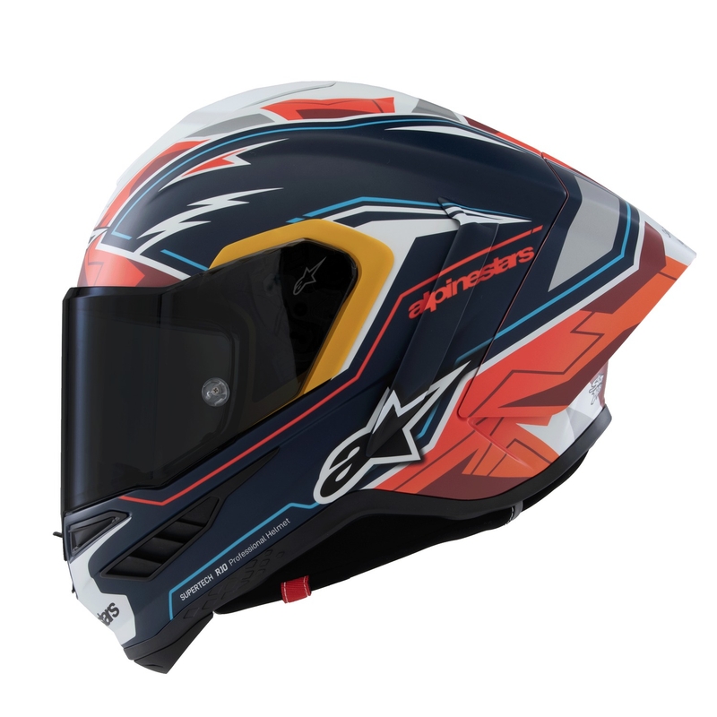 Alpinestars Supertech R-10 rajoitettu painos Pedro Acosta matta sininen-punainen-valkoinen integraali moottoripyöräilykypärä