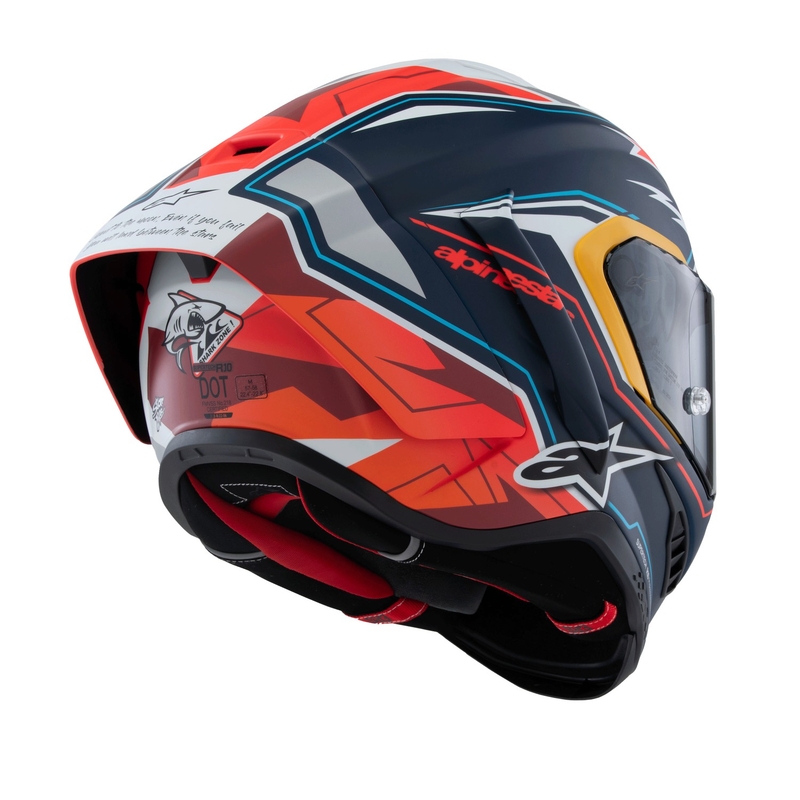 Alpinestars Supertech R-10 rajoitettu painos Pedro Acosta matta sininen-punainen-valkoinen integraali moottoripyöräilykypärä