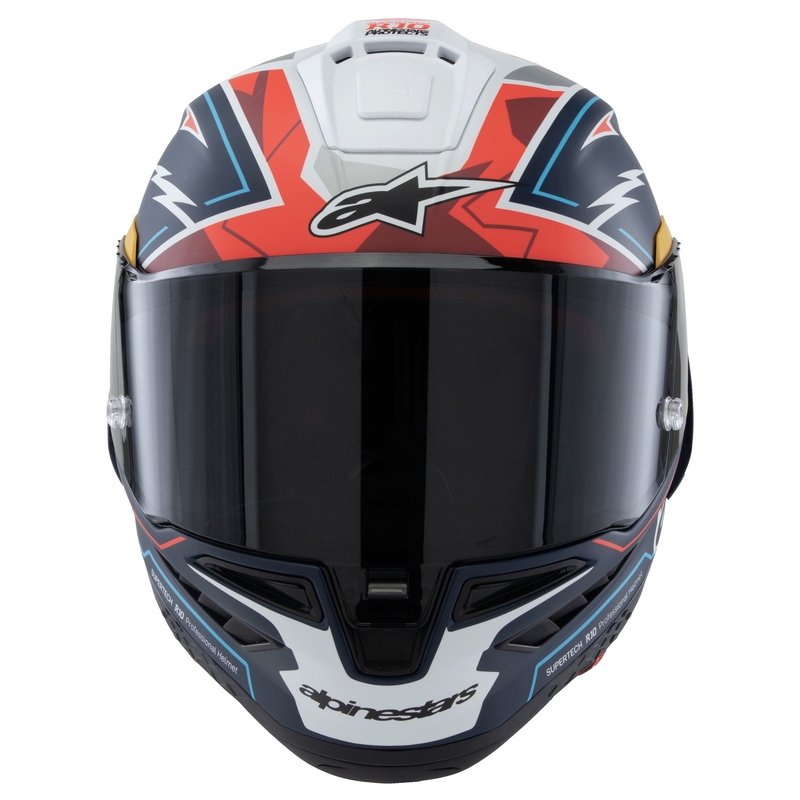 Alpinestars Supertech R-10 rajoitettu painos Pedro Acosta matta sininen-punainen-valkoinen integraali moottoripyöräilykypärä
