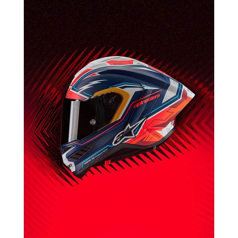 Alpinestars Supertech R-10 rajoitettu painos Pedro Acosta matta sininen-punainen-valkoinen integraali moottoripyöräilykypärä