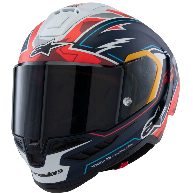 Alpinestars Supertech R-10 rajoitettu painos Pedro Acosta matta sininen-punainen-valkoinen integraali moottoripyöräilykypärä