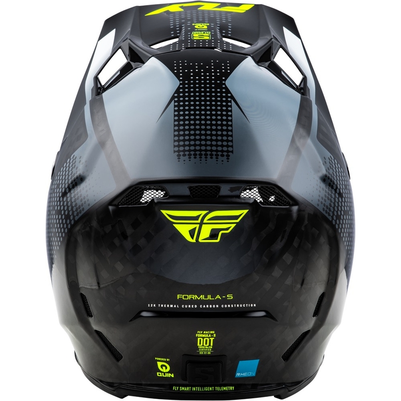 Motocross kypärä moottoripyörälle FLY Racing Formula S Carbon harmaa-fluo keltainen