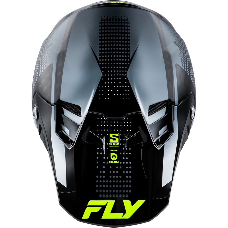 Motocross kypärä moottoripyörälle FLY Racing Formula S Carbon harmaa-fluo keltainen