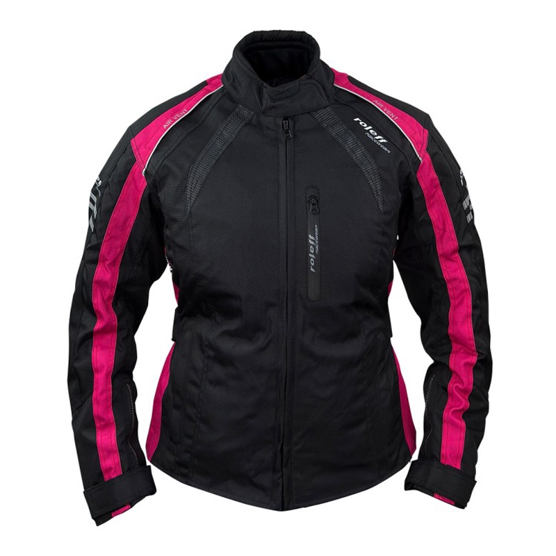 Naisten Roleff Venedig Musta ja vaaleanpunainen moottoripyörä takki