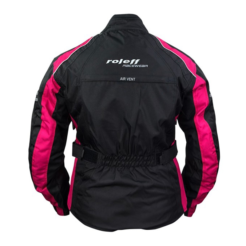 Naisten Roleff Venedig Musta ja vaaleanpunainen moottoripyörä takki