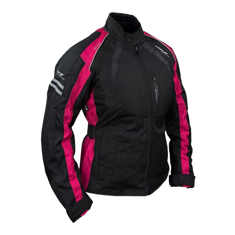 Naisten Roleff Venedig Musta ja vaaleanpunainen moottoripyörä takki