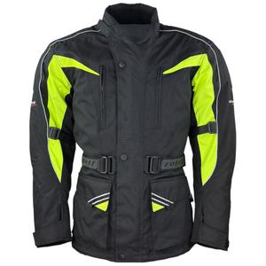 Moottoripyörätakki Roleff Kodra musta-fluokokeltainen