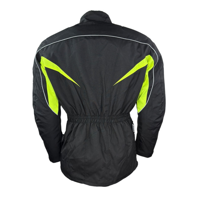 Moottoripyörätakki Roleff Kodra musta-fluokokeltainen