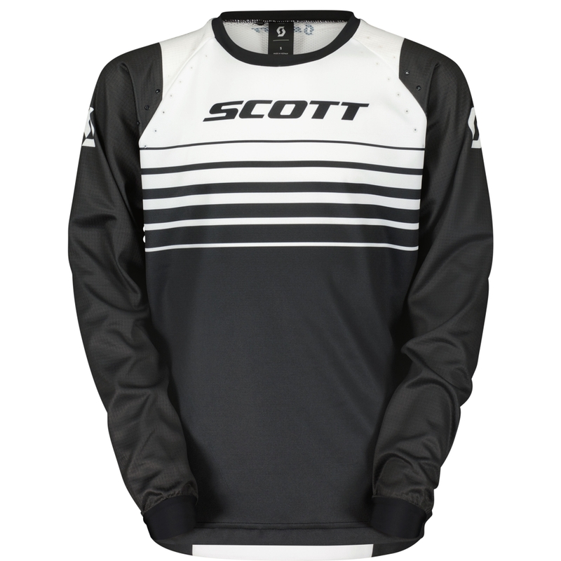 Lasten motocross paita SCOTT EVO Swap musta ja valkoinen