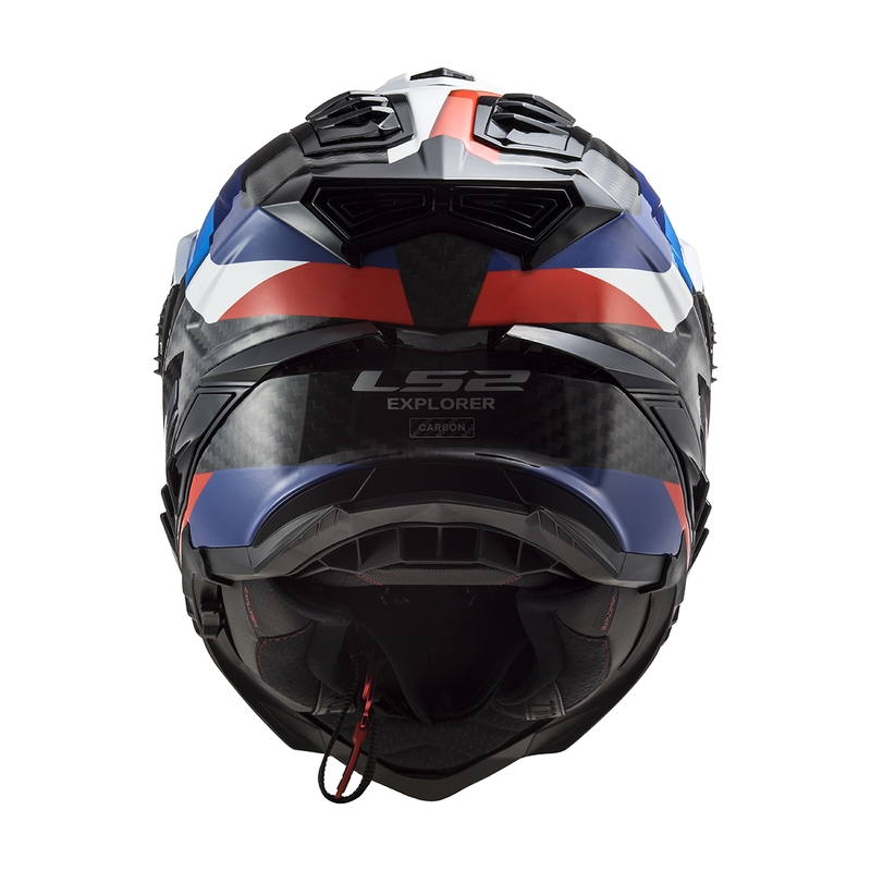 Enduro moottoripyöräilykypärä LS2 MX701 C Explorer Frontier musta-sininen