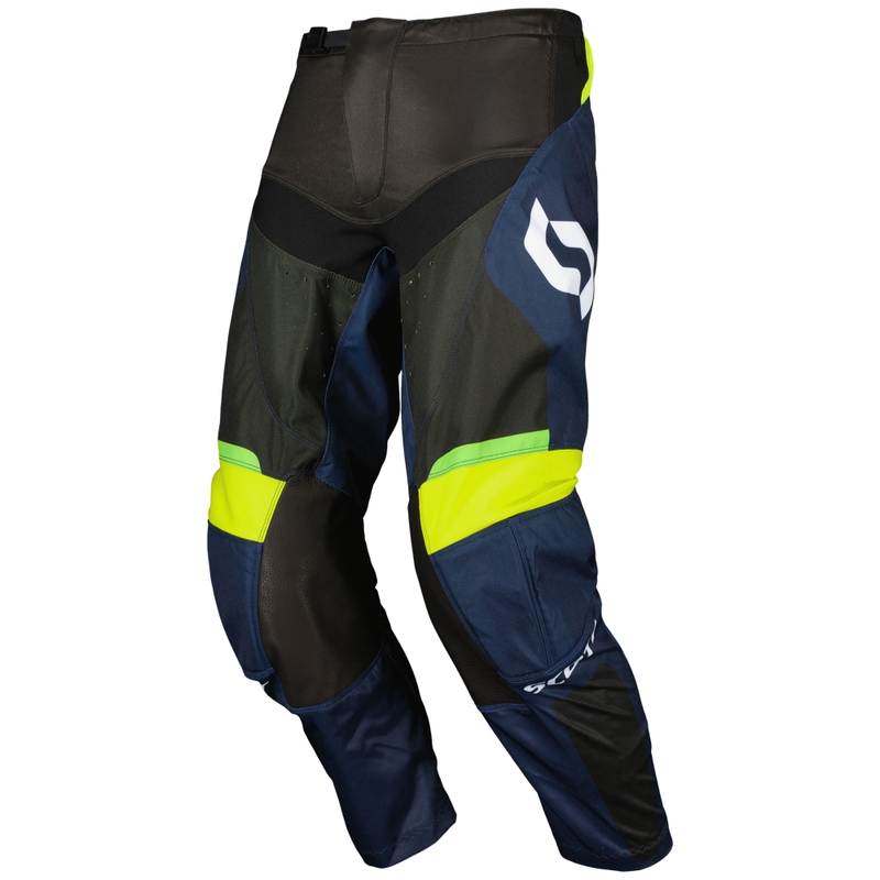 Motocross-housut SCOTT EVO Race violetti-fluokokeltainen