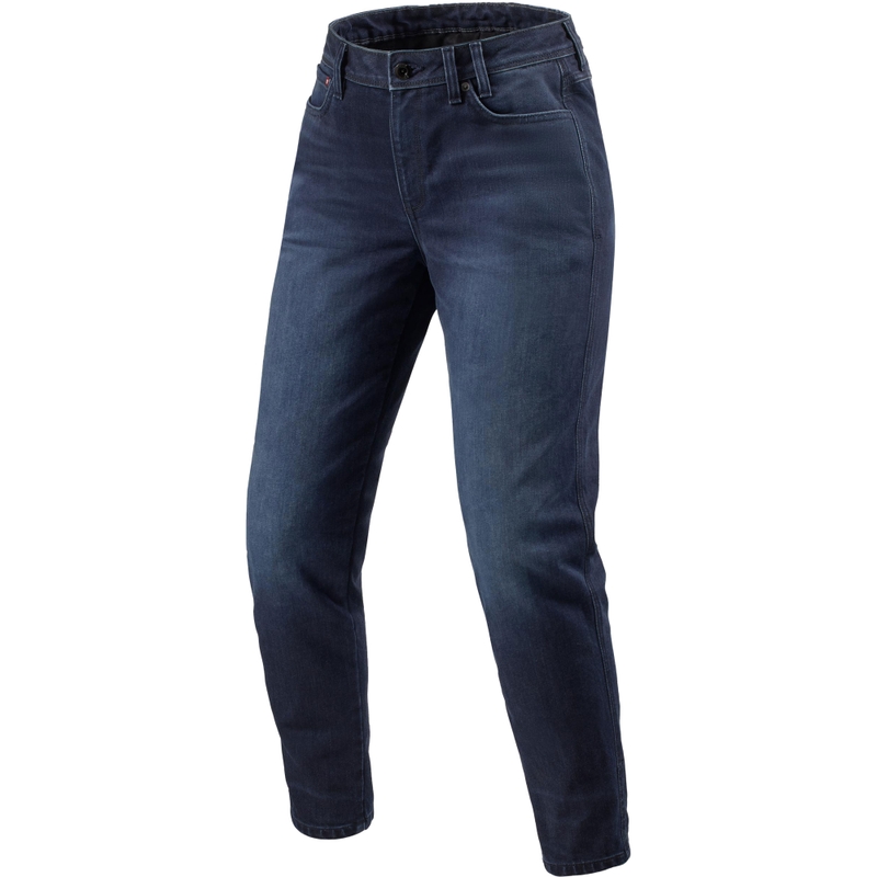 Naisten Cropped moottoripyöräfarkut Revit Harper Tapered Frayed Tumman sininen