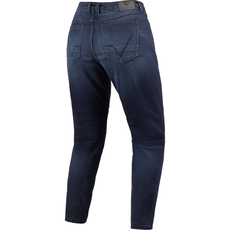 Naisten Cropped moottoripyöräfarkut Revit Harper Tapered Frayed Tumman sininen