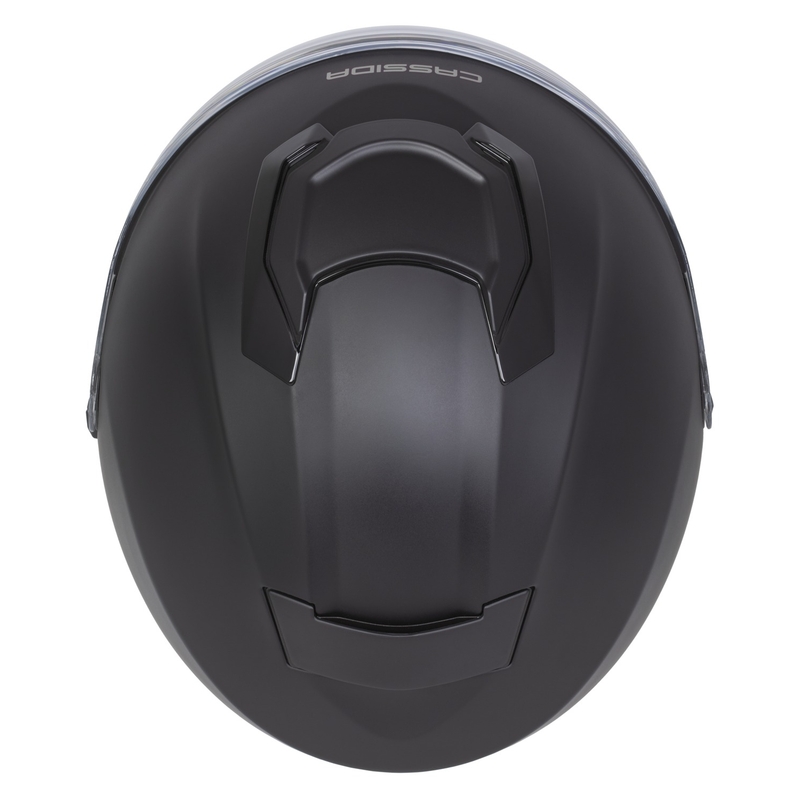 Cassida Jet Tech 2.0 Solid Matte Black-Grey Avoin moottoripyöräilykypärä