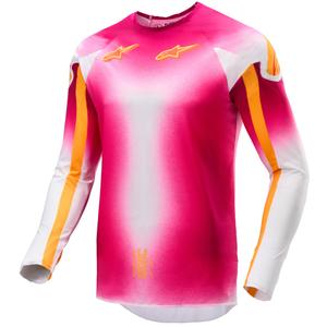 Alpinestars Supertech SX AFD rajoitettu painos MIG fluo vaaleanpunainen-valkoinen-oranssi motocross paita