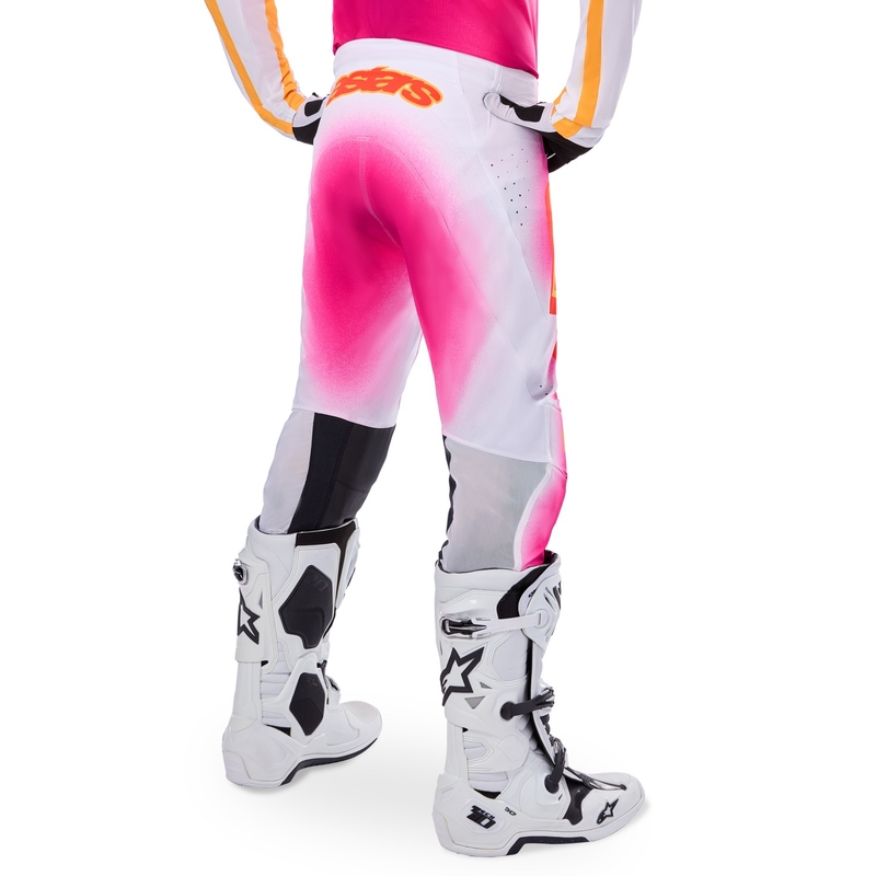Alpinestars Supertech rajoitettu painos MIG fluo vaaleanpunainen-valko-oranssi motocross housut