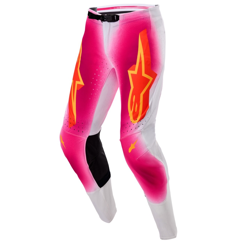 Alpinestars Supertech rajoitettu painos MIG fluo vaaleanpunainen-valko-oranssi motocross housut