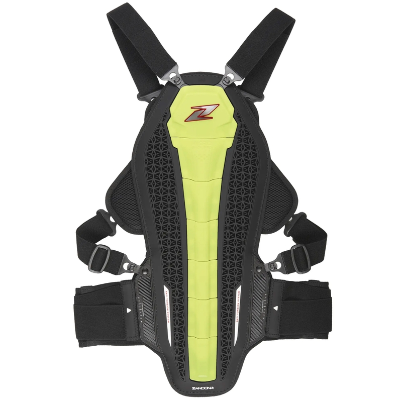 Selkärangan ja rintakehän suoja Zandona Hybrid Armour X6 fluo keltainen 158 - 167 cm.
