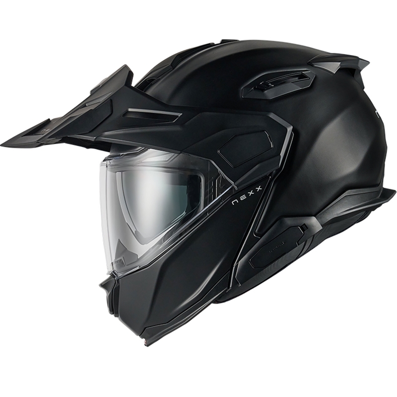 Flip-up moottoripyöräilykypärä Nexx X.Lifecountry Plain mattamusta
