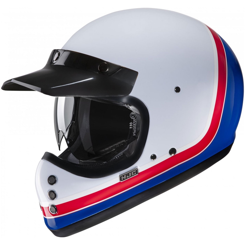 HJC V60 Scoby MC21 integraalinen moottoripyöräilykypärä valkoinen-punainen-sininen