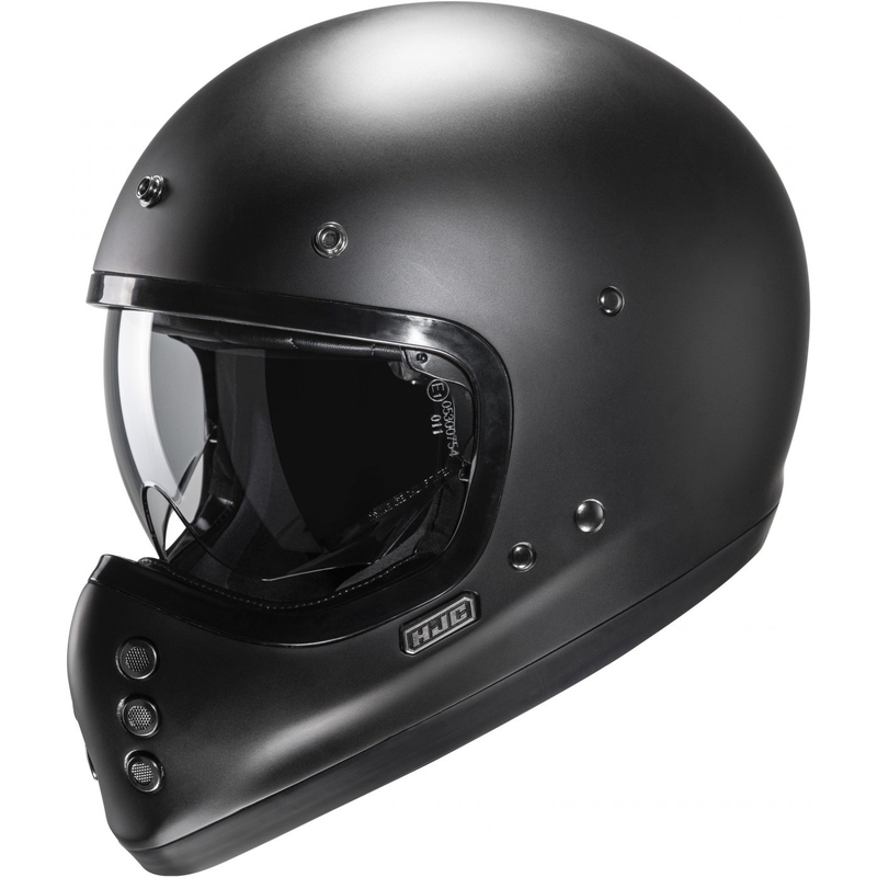 HJC V60 Solid semi-flat integraalinen moottoripyöräilykypärä musta