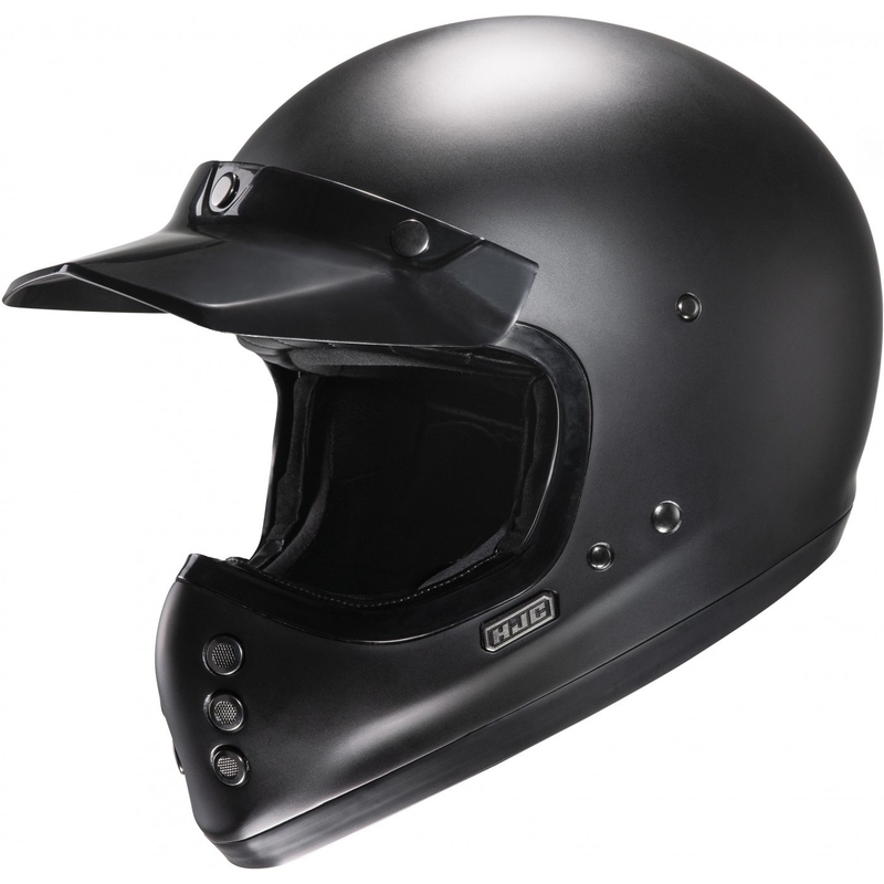 HJC V60 Solid semi-flat integraalinen moottoripyöräilykypärä musta