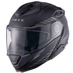 Flip-up moottoripyöräilykypärä Nexx X.Lifetour Globe mattamusta-harmaa