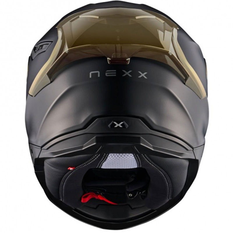 NEXX Y.100R Subsonic integraalinen moottoripyöräilykypärä matta musta-kultainen